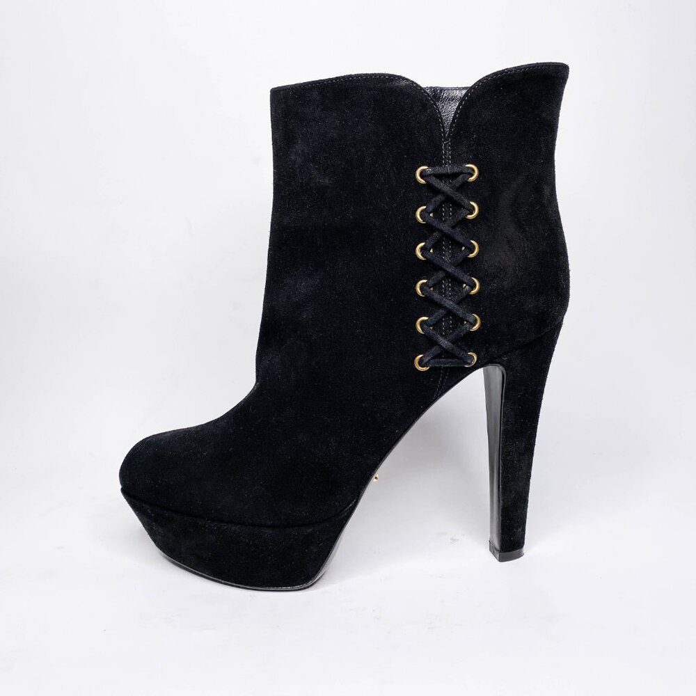 Sergio Rossi black suede ankle boots